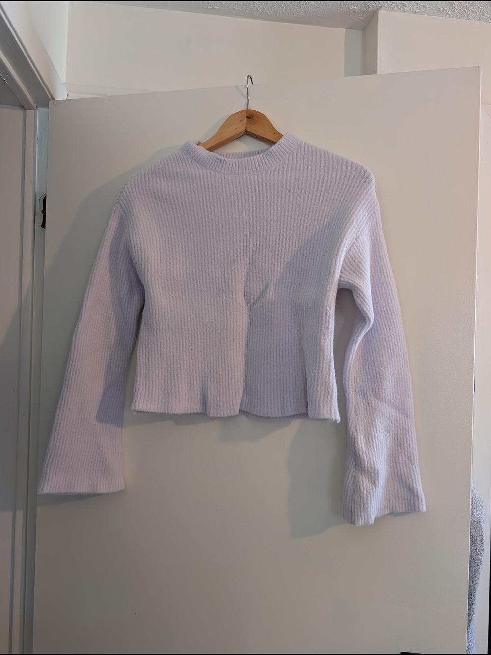 Gentle Fawn Pastel Lilac Ribbed Crew Sweater